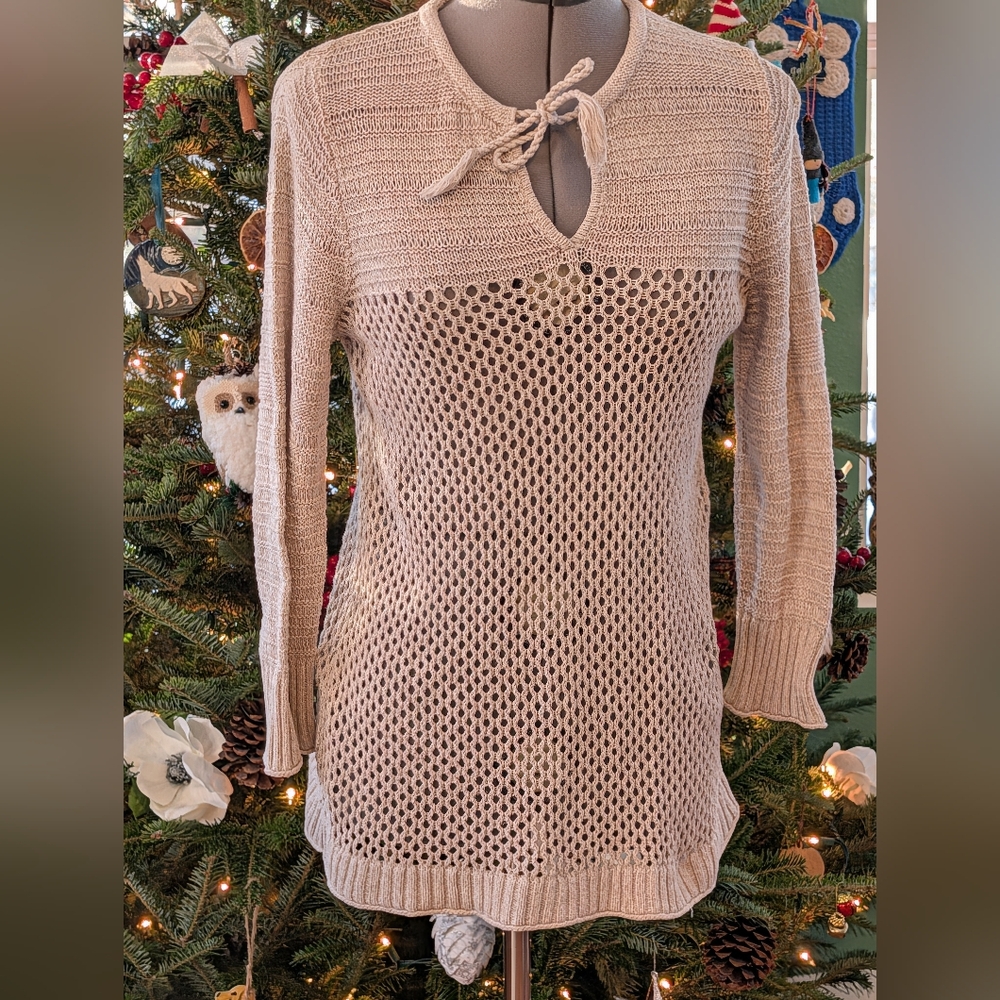 Eddie Bauer Women's V-Neck Sweater - Beige